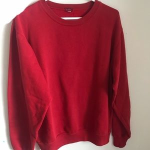 Brandy Melville Red Erica Crewneck Sweatshirt